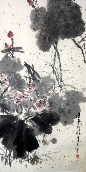 刘彩军花鸟作品入成功书画网（微）拍第四十二期拍卖