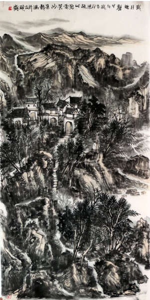 颜景龙山水作品入成功书画网（微）拍第四十二期拍卖