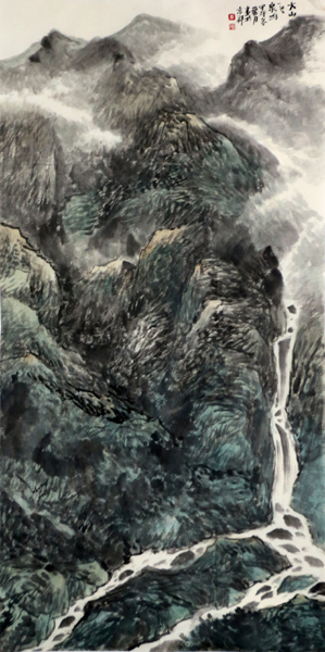 女画家张馨月最新山水作品欣赏