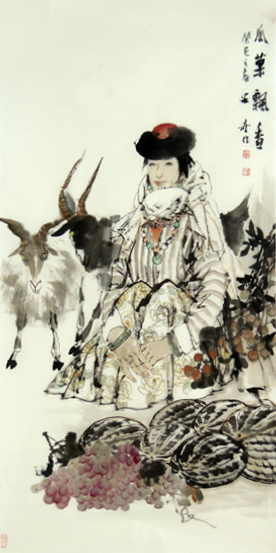 安奇最新画作上拍成功书画网（微）拍第四十六期拍卖