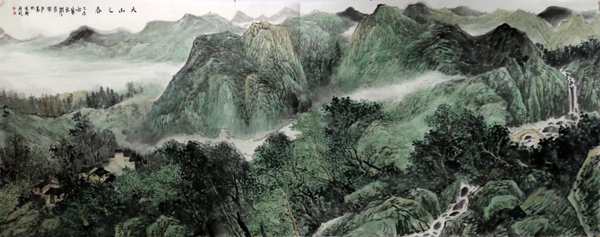 张馨月山水画入“巾帼风采 献礼三八”双线联展