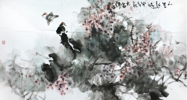 吕应鑫花鸟作品参加成功书画网（微）拍第四十七期