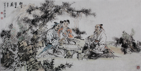 画家翟承海参加“2013——2014年度人物书画作品展”