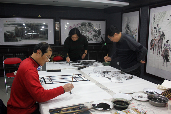 色墨交融——2014晒佛节画家王成硕笔会作品欣赏