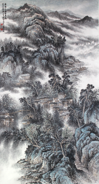 纯朴厚重写苍茫——吉成方山水作品赏析