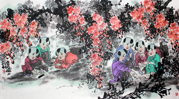 墨笔忆童年——胡新利人物画赏析