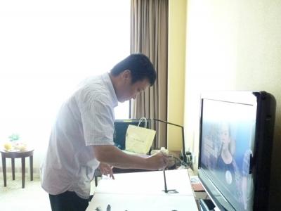 “通渭书画艺术节”成功书画家网记者采访书画家魏广君