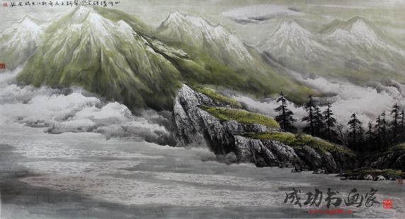 成功美术馆签约画家时全兴新作赏析
