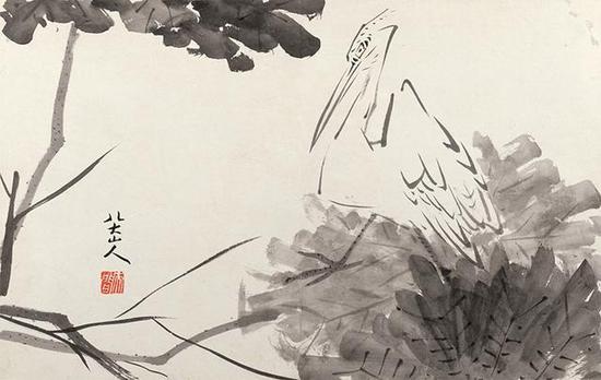 八大山人《杂图图册》，纸本水墨，30×47cm，清，故宫博物院藏