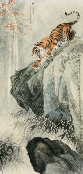 《画虎图轴》张善孖 1937年  纸本设色  四川博物院藏