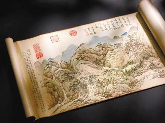 ▲钱维城的《台山瑞景》。