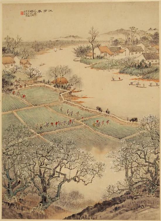 钱松喦 《江南春》 72×52cm 1958年