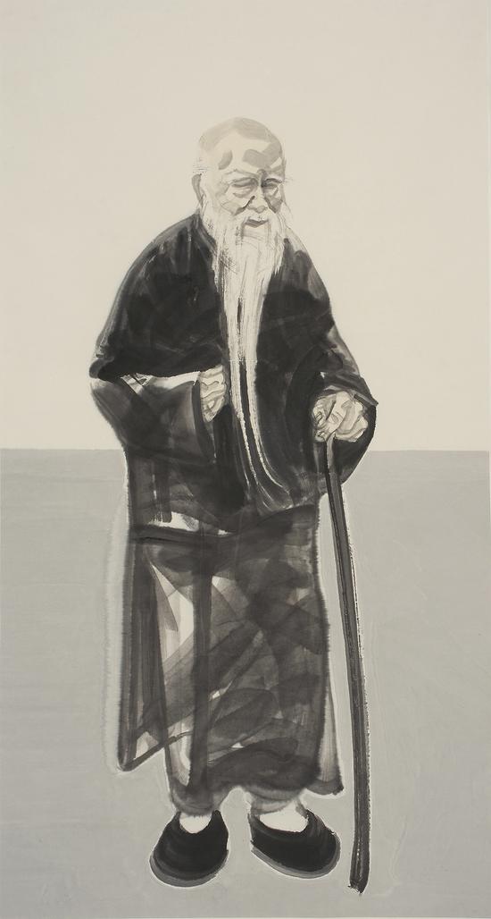刘西洁，于右任，190×100cm，纸本水墨，2006