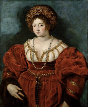 提香为伊莎贝拉·德·埃斯特侯爵夫人所绘第一幅肖像