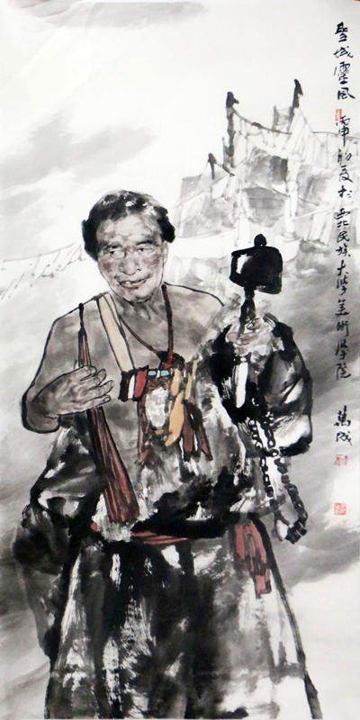 墨笔酣畅写藏域风情——著名画家王万成先生画作在“成功美术馆名家书画贺新春鉴赏展”展出