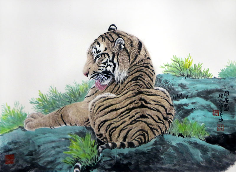 山河盈虎气  九派充华光——赏读当代著名工笔画家冯大中先生入展“成功美术馆馆藏名家书画长卷、册页作品展”作品有感
