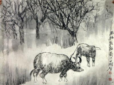 入古出新 野逸天真——清华美院戴顺智教授“画牛”（《西部成功书画家》刊载）赏读