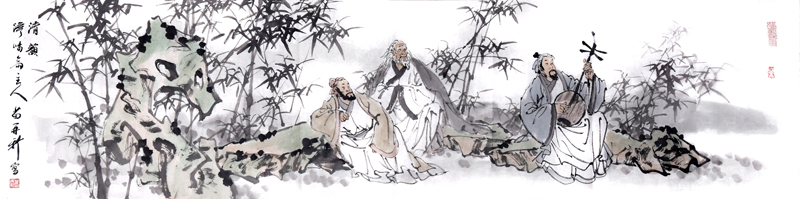 线写清逸 图蕴典雅——中美协理事苗再新先生写意人物（《西部成功书画家》刊载）赏析