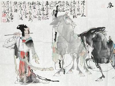 水墨蕴古 神采照今——当代著名人物画家王阔海先生画作（成功美术馆馆藏名家作品癸卯贺新春线上展）赏析