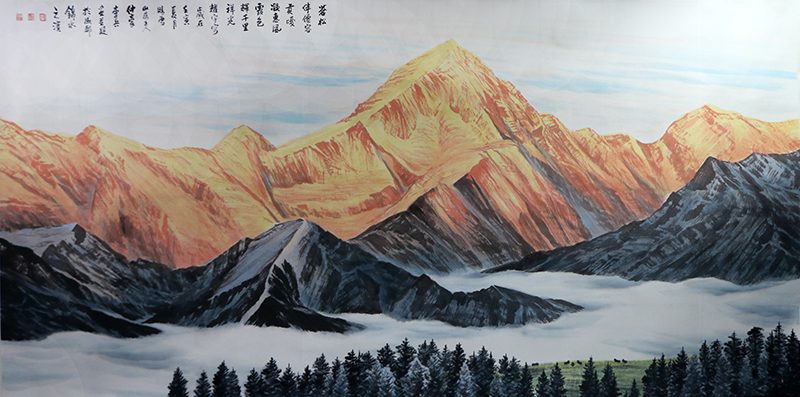 西部山河壮 雪域天地美——中美协理事李兵先生雪山画作（《西部成功书画家》刊载）赏读