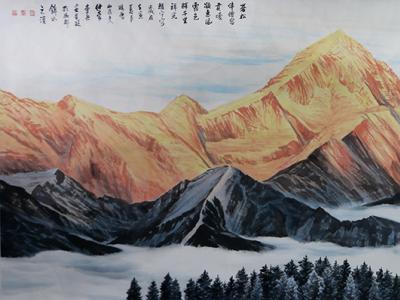 西部山河壮 雪域天地美——中美协理事李兵先生雪山画作（《西部成功书画家》刊载）赏读