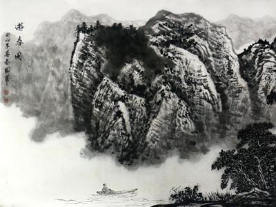 笔皴山之质 景造春之韵——黄石市美协副主席唐盛军先生作品在“最美形象是劳动者·成功美术馆全国名家书画展”展出