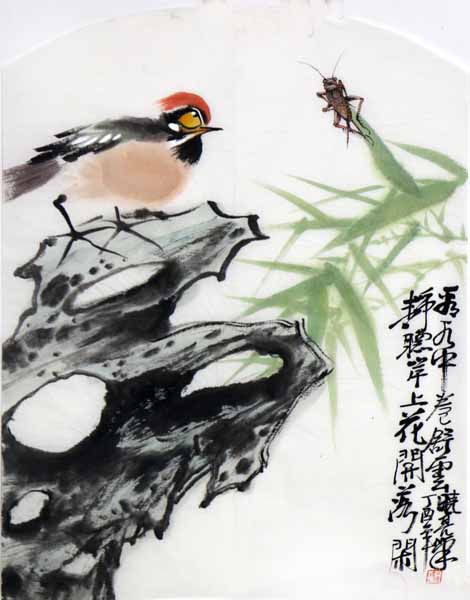 四川省著名花鸟画家杨晓亮参展2018中国兰州成功当代名家书画(春之韵)